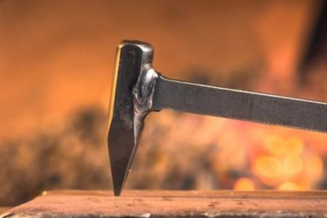 Derek Gardner, E head Hunter Stamp welded handle