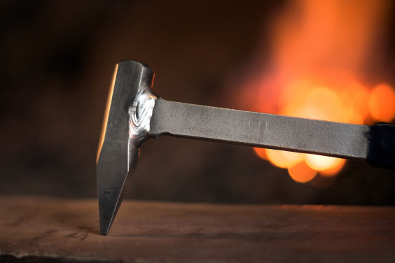 Derek Gardner, E head Plain Stamp welded handle